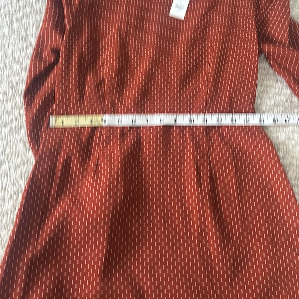 🌸 3/$15 NWT: Francesca Rust Polka Dot Faux Wrap Dress - Picture 8 of 10
